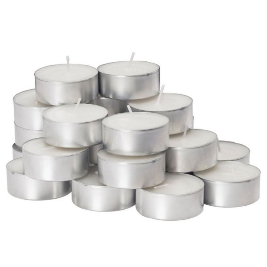 Accessori Casa TrAdE Shop Traesio  50X Bianco Candele Lumini - 3.5 Ore Di  Tempo Di Combustione Tea Light « Stile-mobili