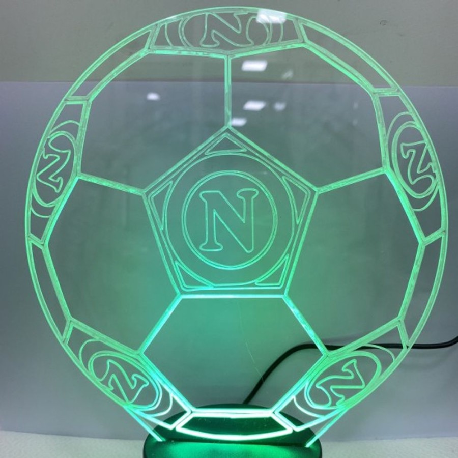 Illuminazione Da Interno TrAdE Shop Traesio  Lampada Da Tavolo A Batterie  Usb Pallone Calcio Con Stemma Logo Napoli Calcio « Stile-mobili